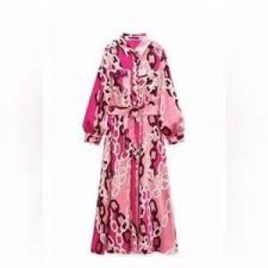 Zara midi print dress